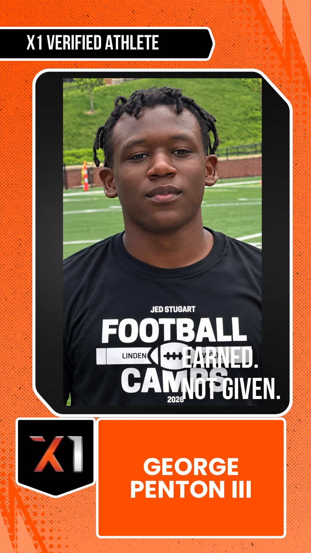 EXACT X1 player card for George Penton III
