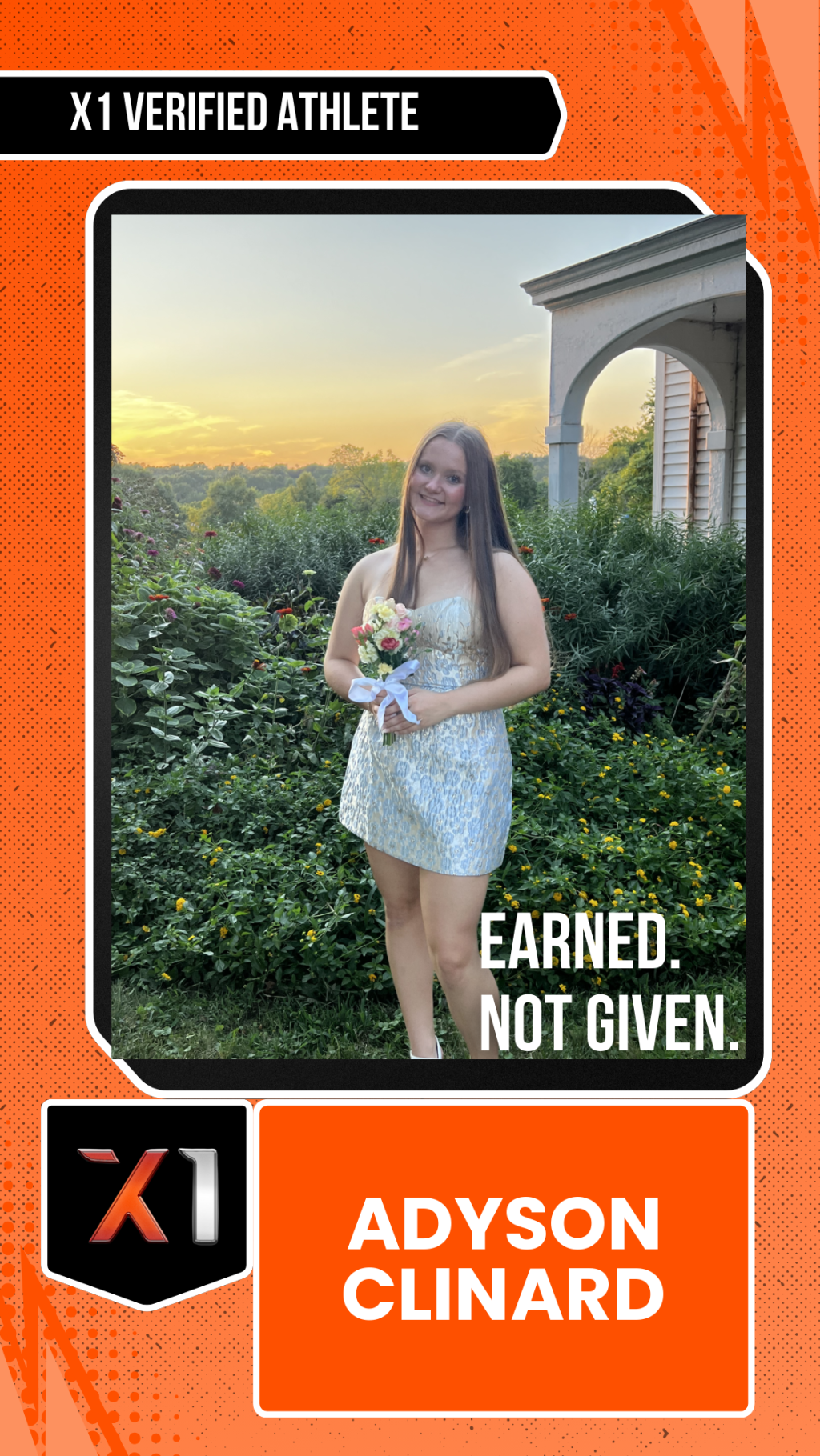 EXACT X1 player card for Adyson Clinard