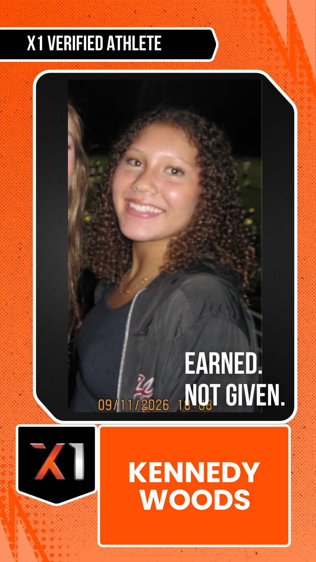 EXACT X1 player card for kennedy woods
