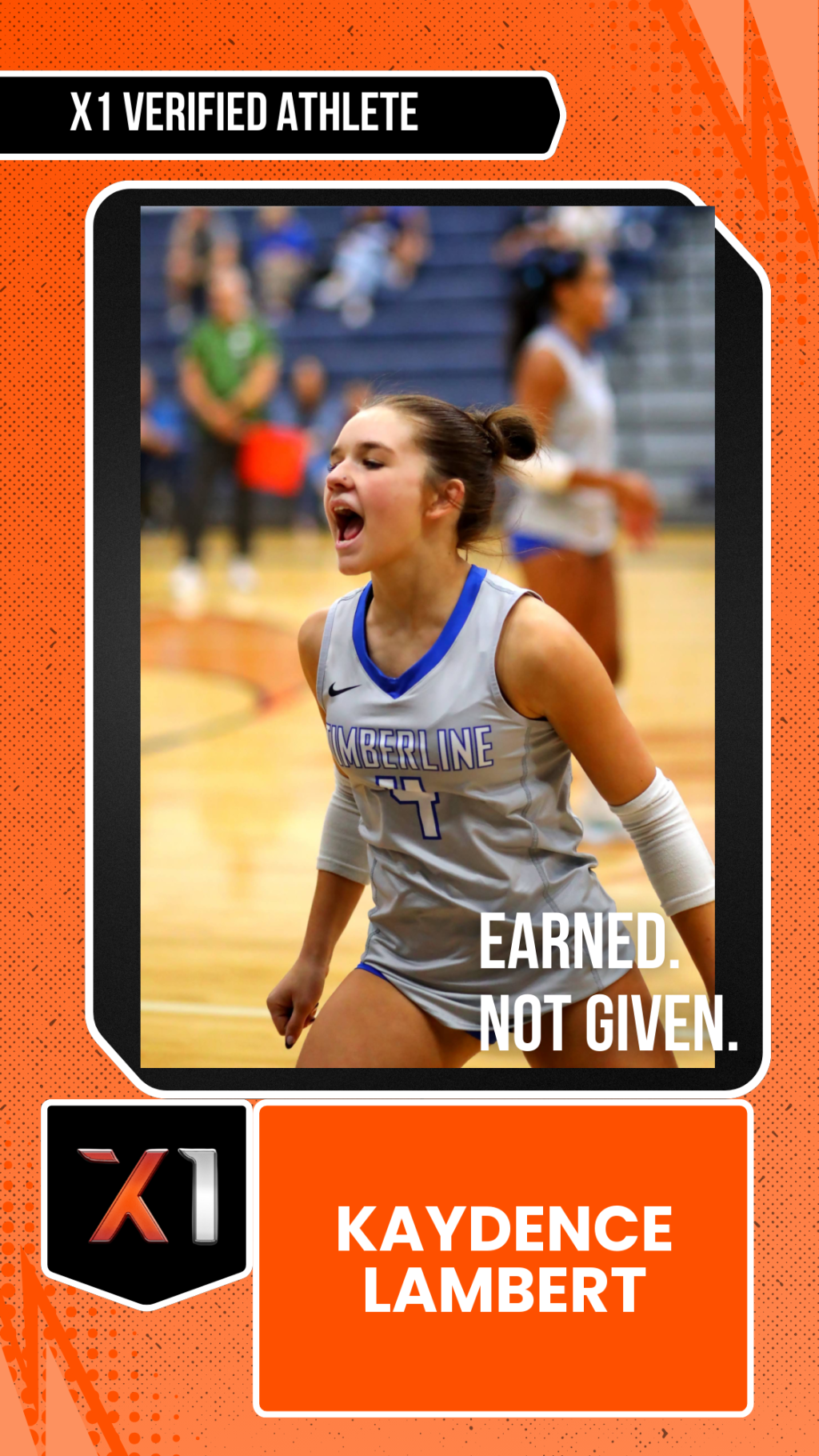 EXACT X1 player card for Kaydence Lambert