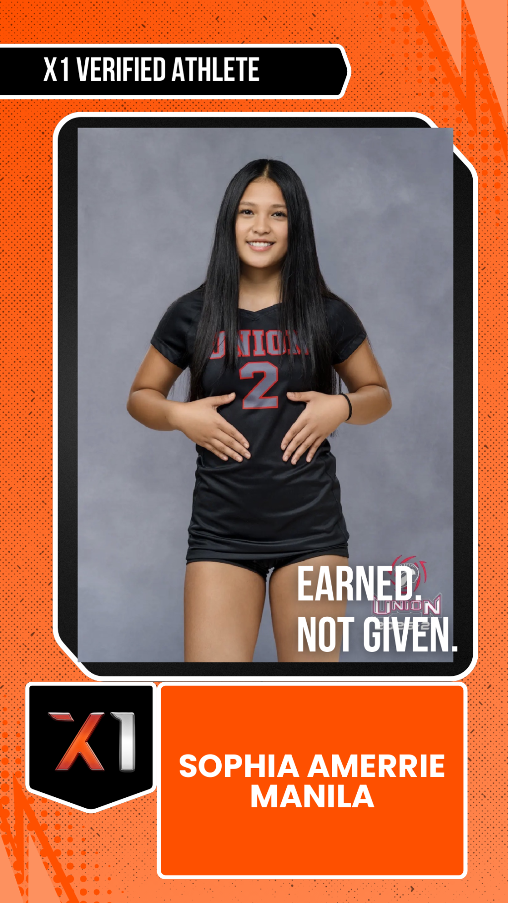 EXACT X1 player card for Sophia Amerrie Manila