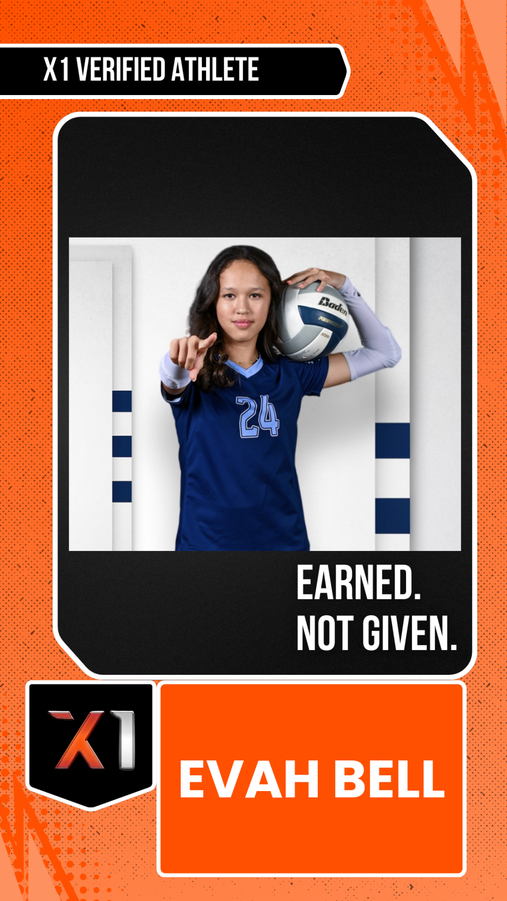 EXACT X1 player card for Evah Bell