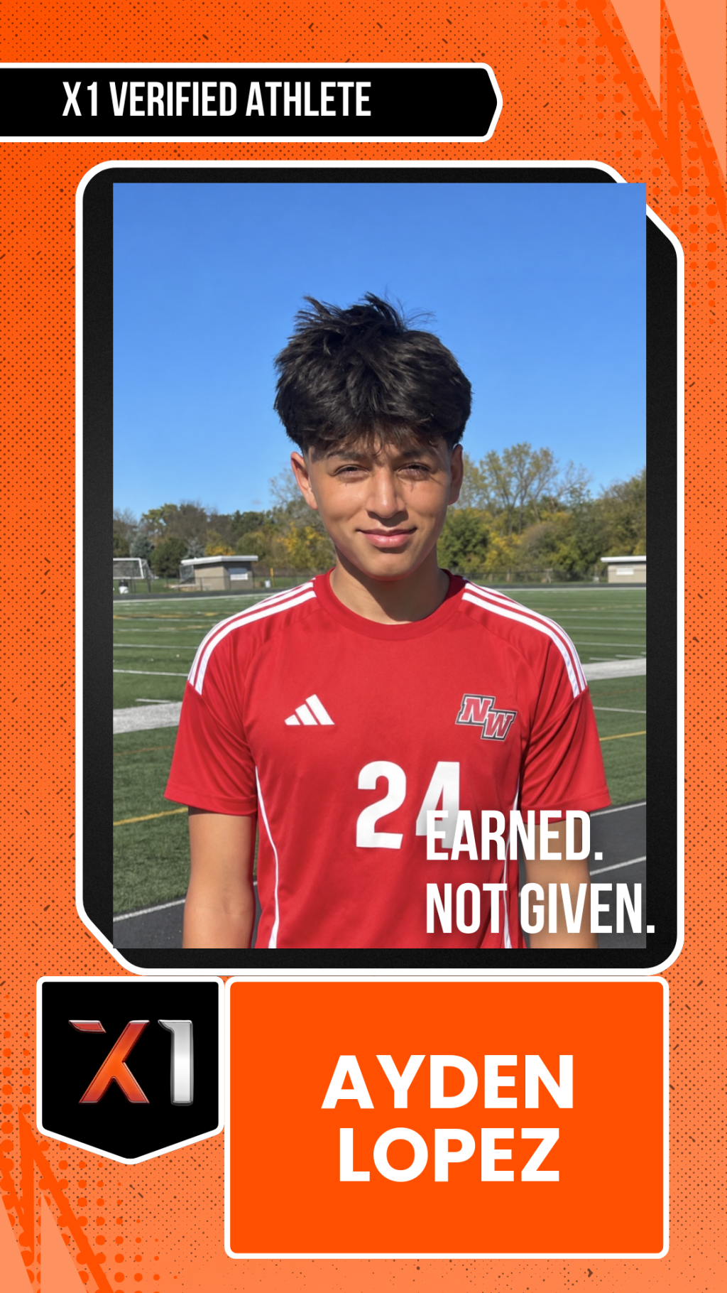 EXACT X1 player card for Ayden Lopez