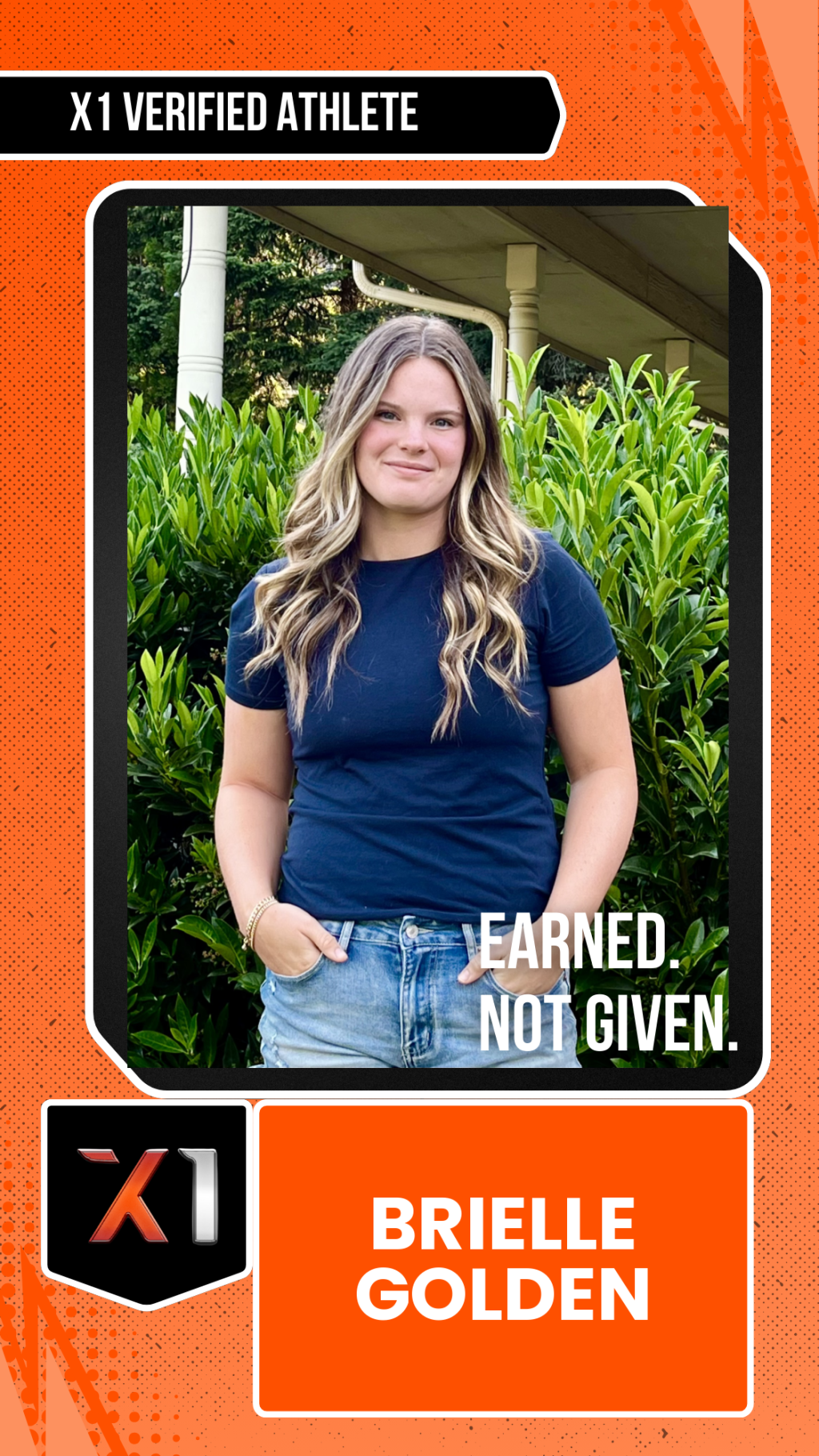 EXACT X1 player card for Brielle Golden