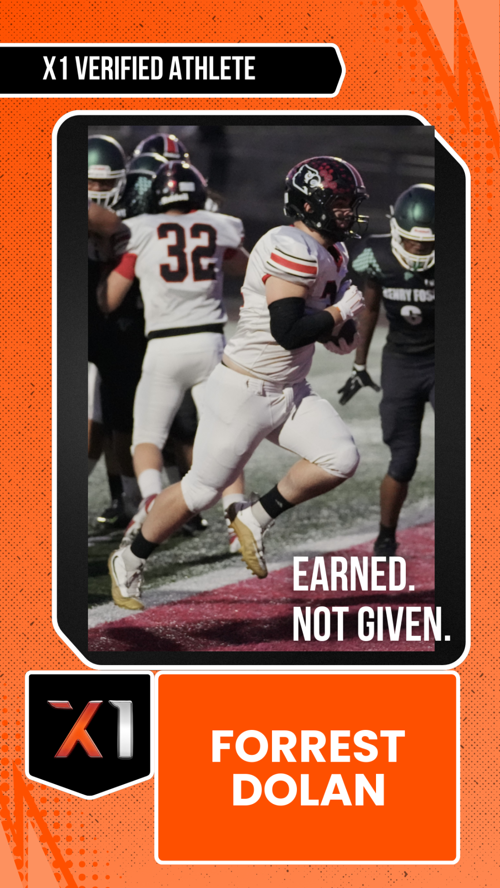EXACT X1 player card for Forrest Dolan