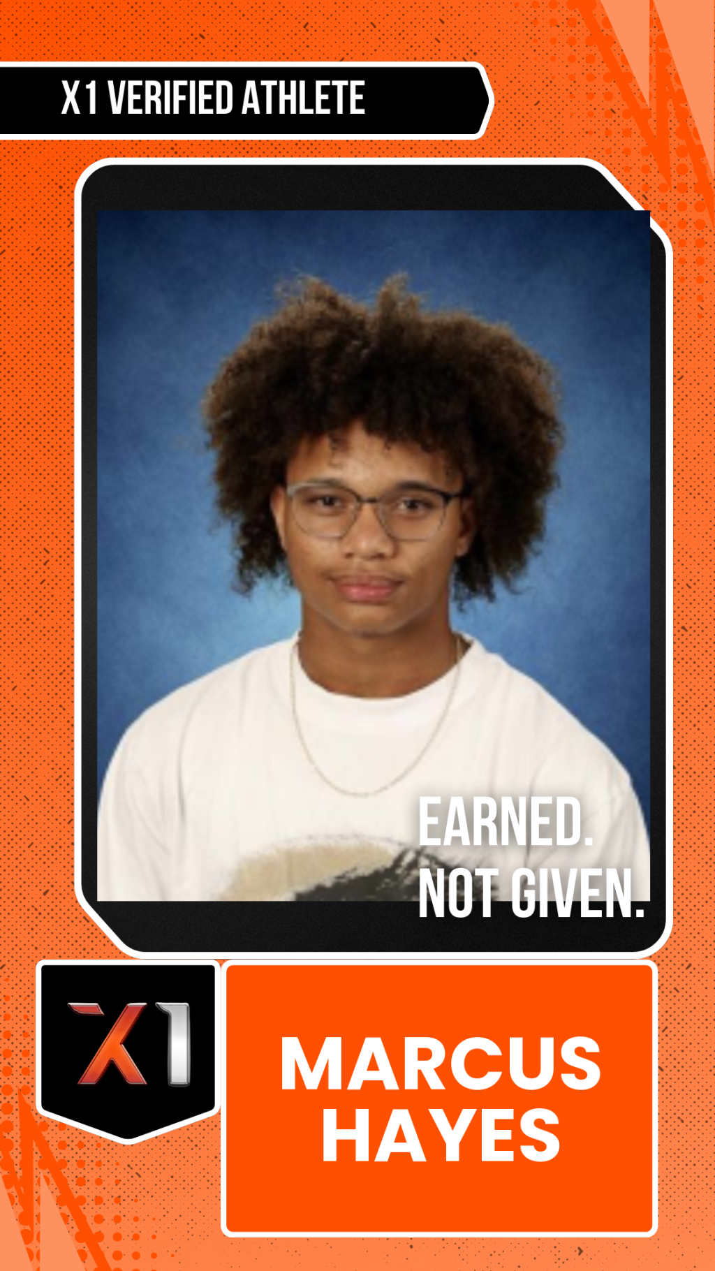 EXACT X1 player card for Marcus Hayes