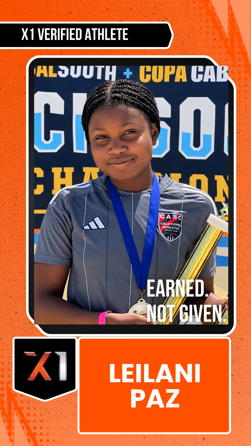 EXACT X1 player card for Leilani Paz