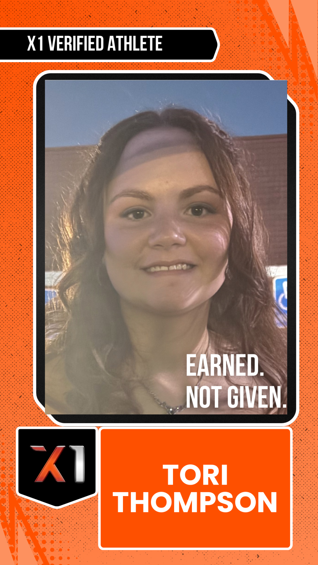 EXACT X1 player card for Tori Thompson