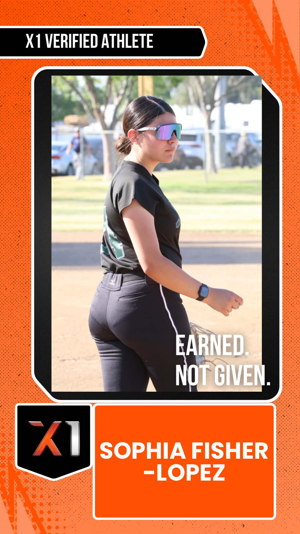 EXACT X1 player card for Sophia Fisher -Lopez