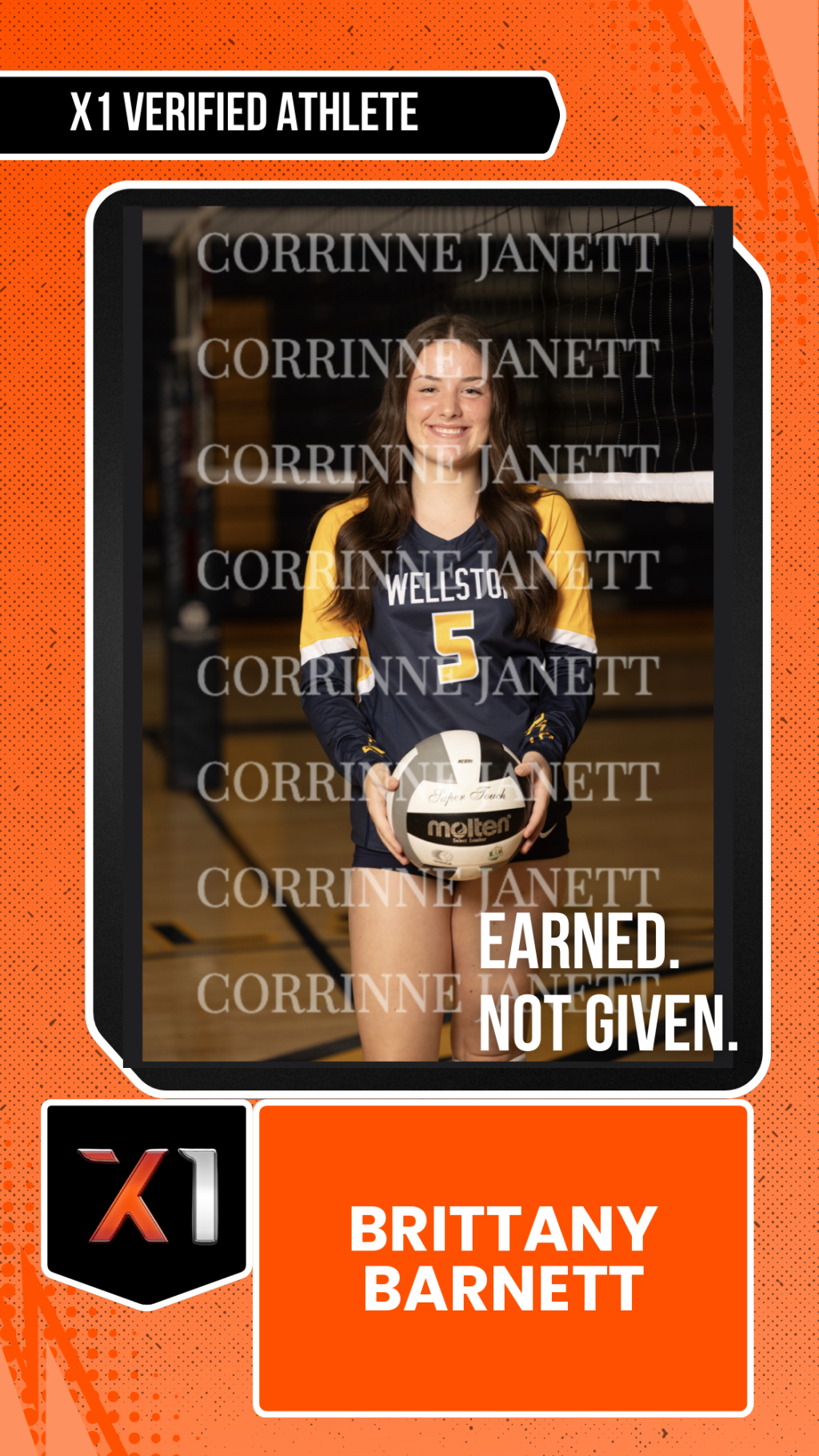 EXACT X1 player card for Brittany Barnett