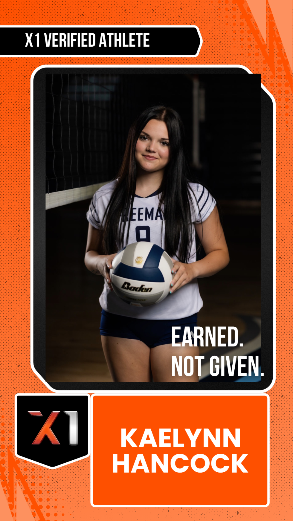 EXACT X1 player card for KaeLynn Hancock
