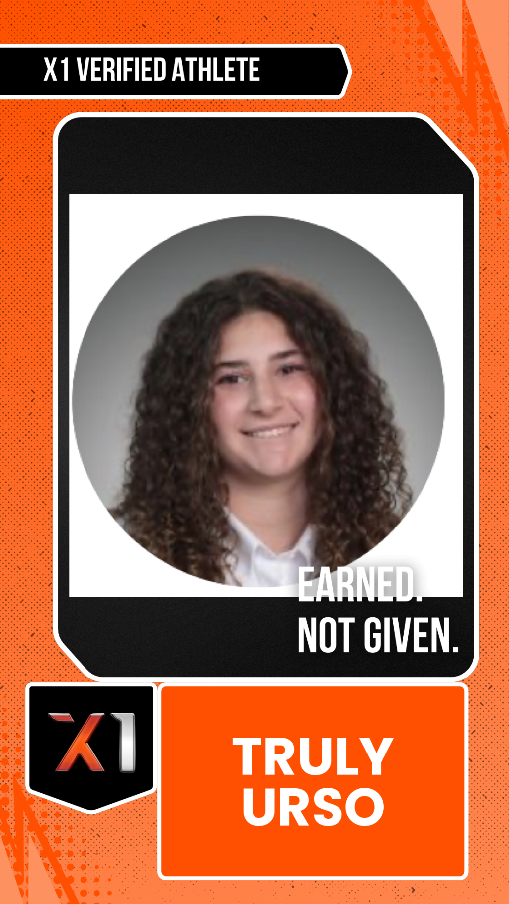 EXACT X1 player card for Truly Urso