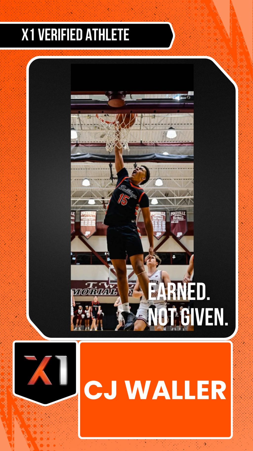 EXACT X1 player card for CJ Waller