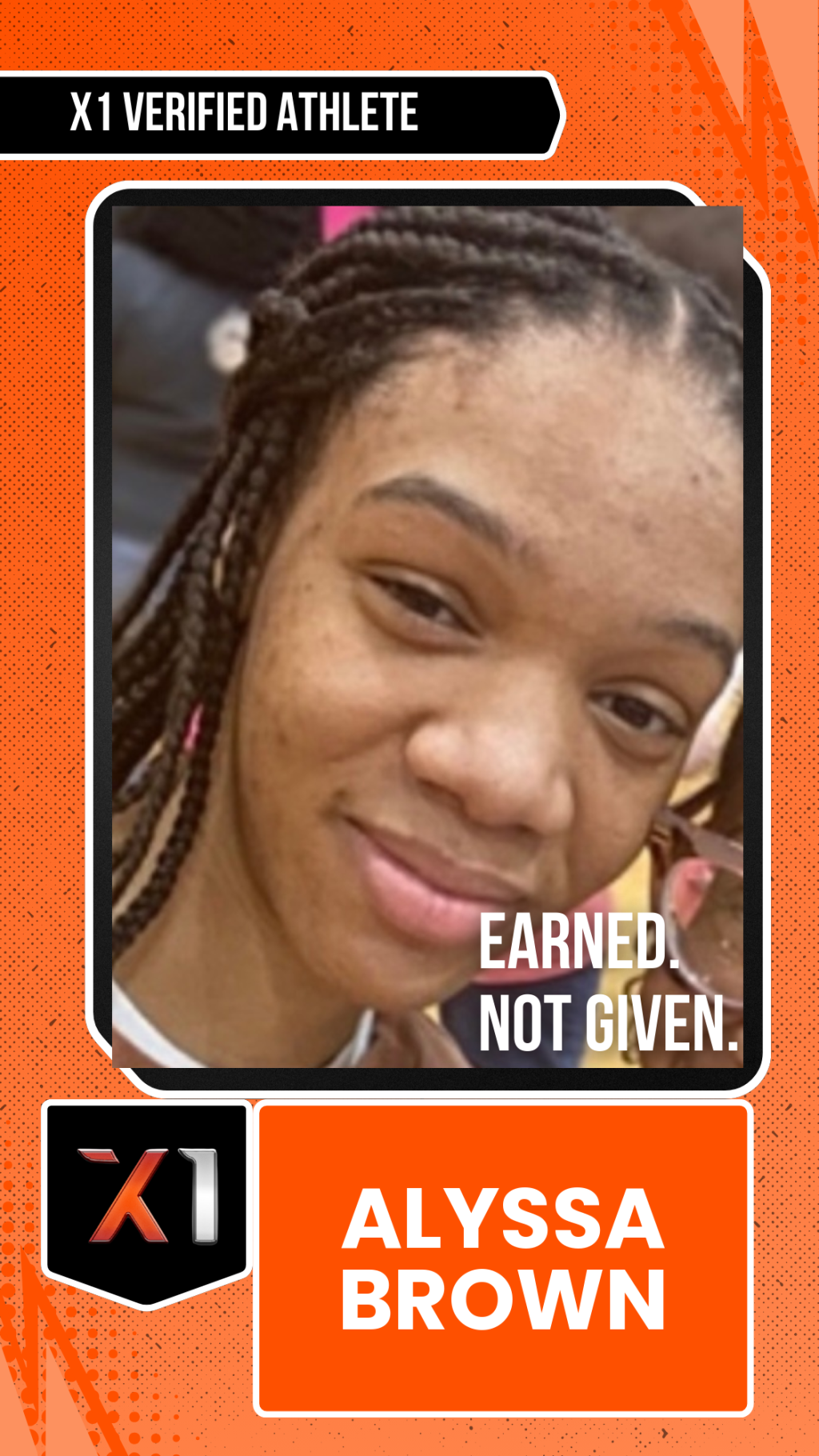 EXACT X1 player card for Alyssa Brown