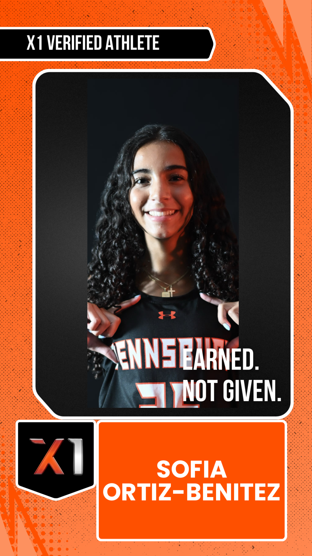 EXACT X1 player card for Sofia Ortiz-Benitez