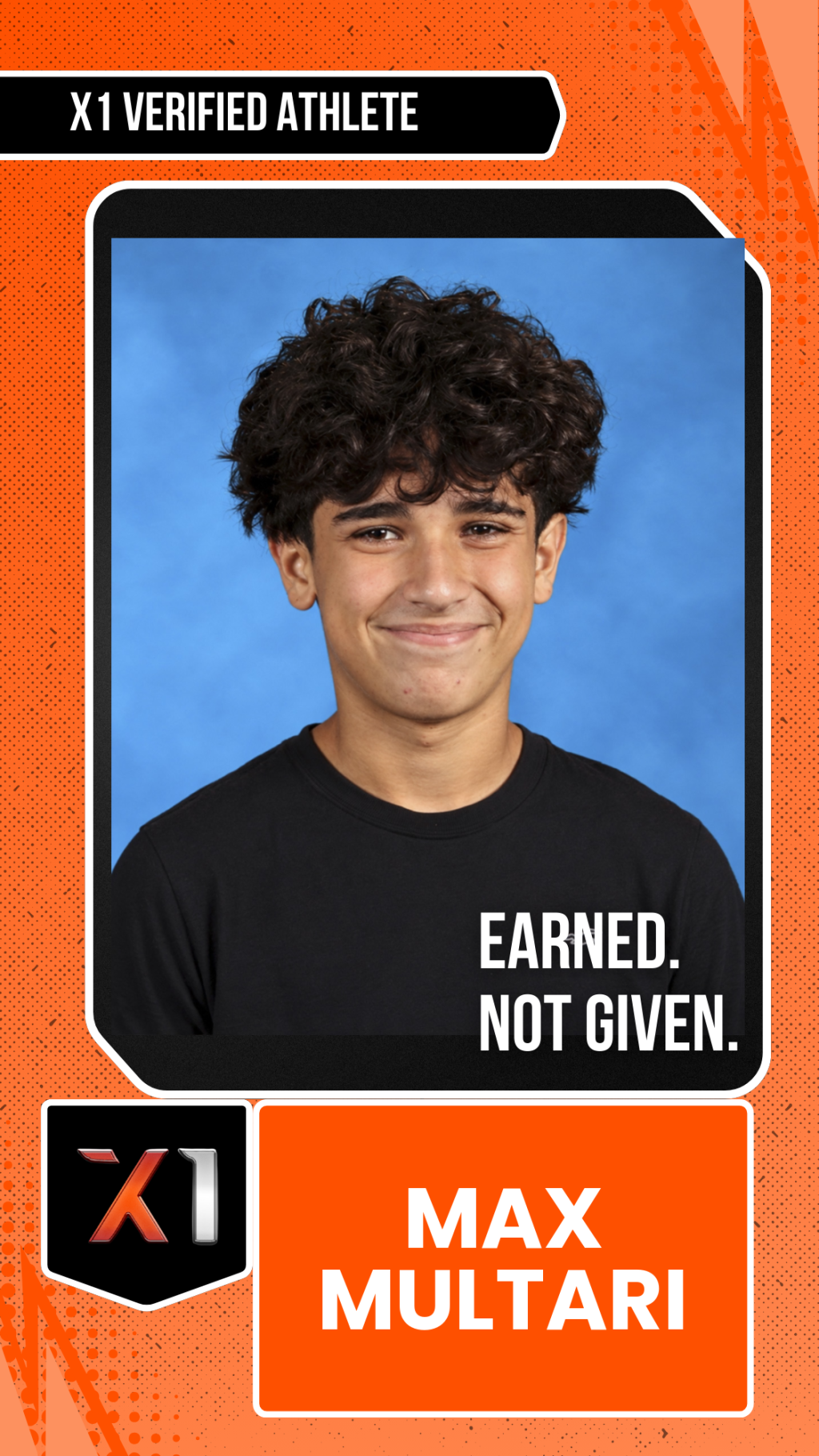 EXACT X1 player card for max multari