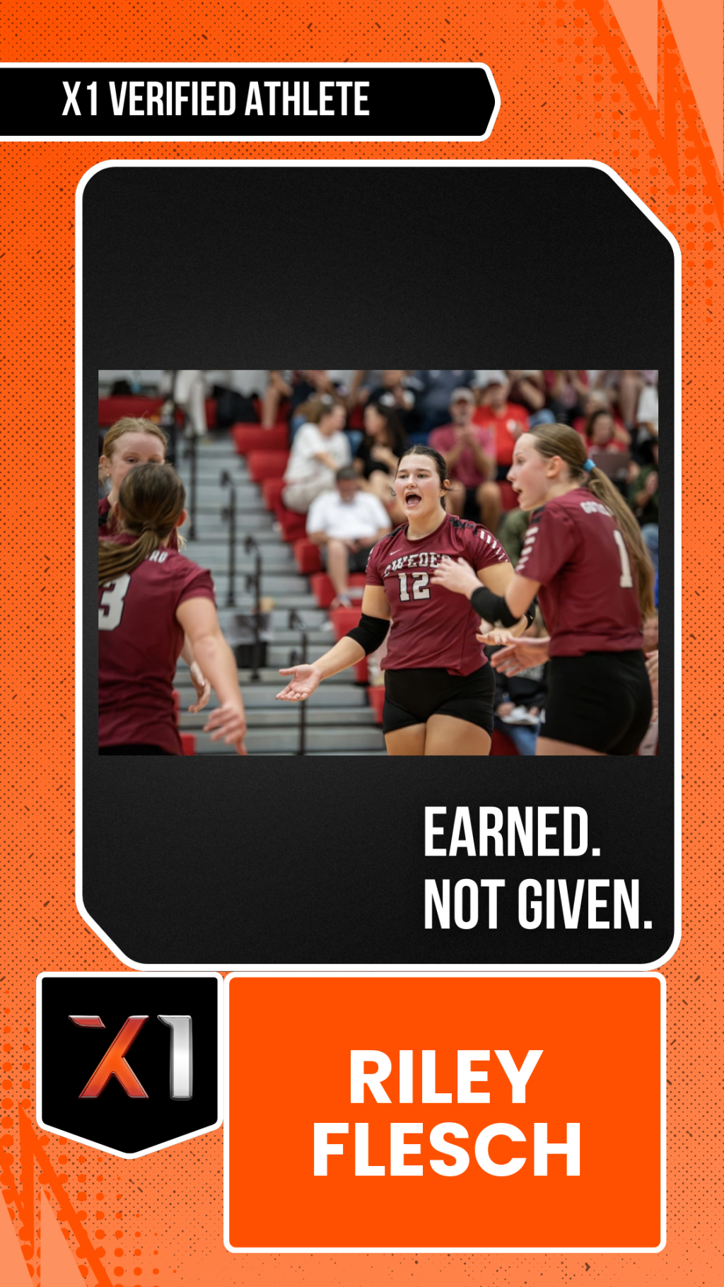 EXACT X1 player card for Riley Flesch
