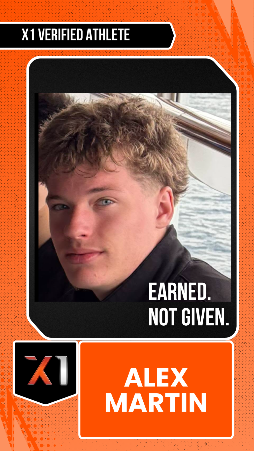 EXACT X1 player card for Alex Martin
