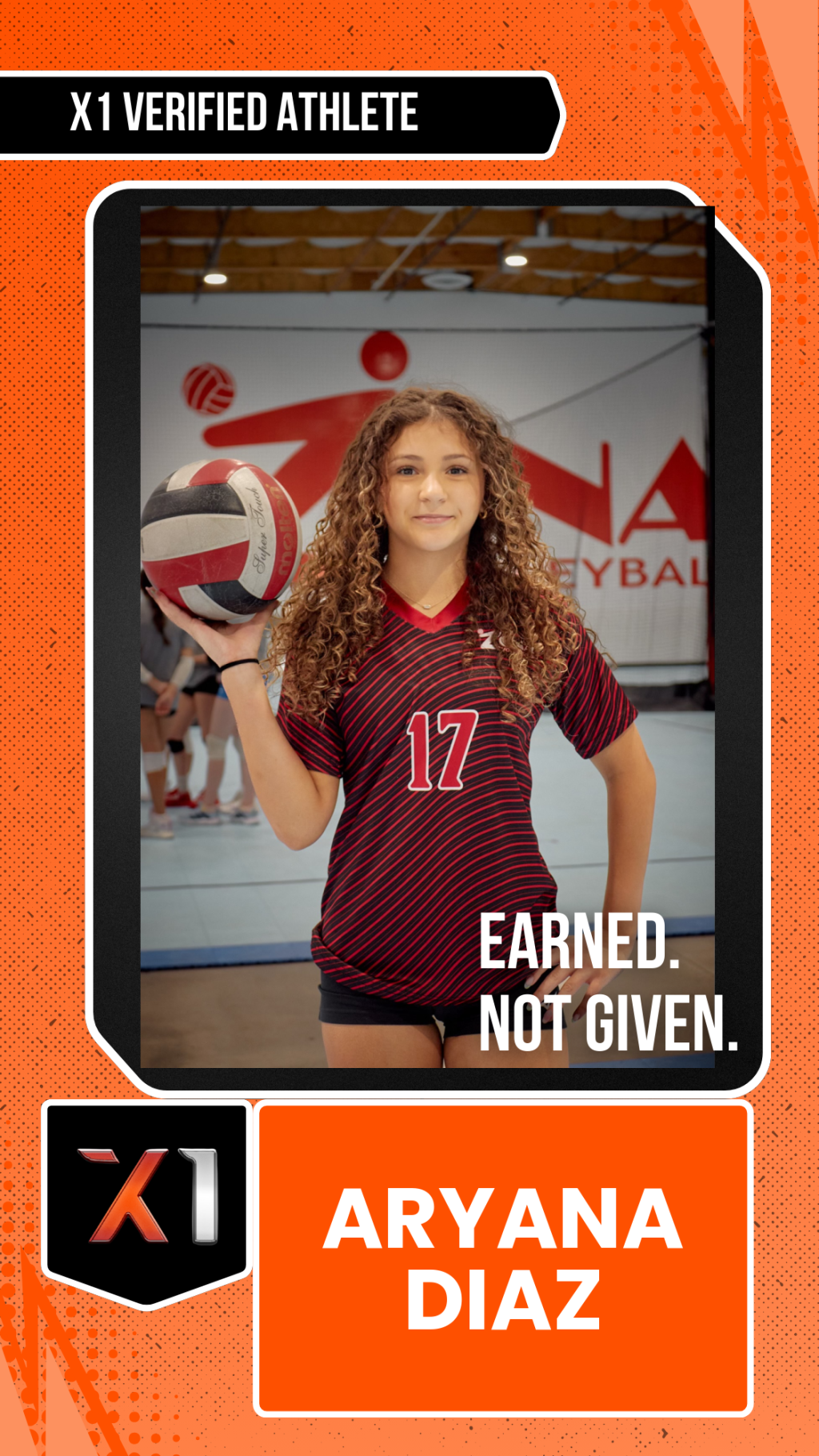 EXACT X1 player card for Aryana Diaz