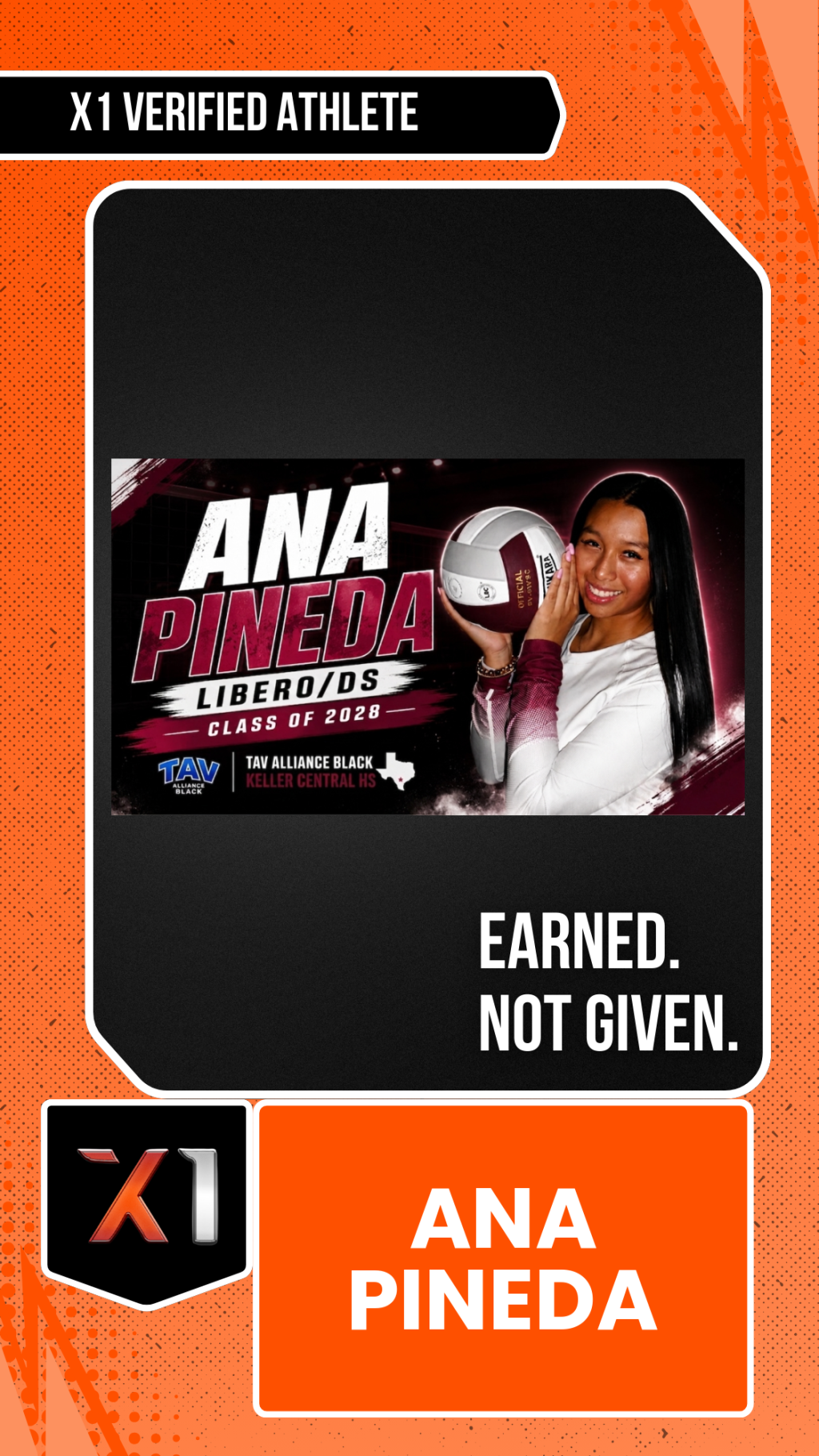 EXACT X1 player card for Ana Pineda