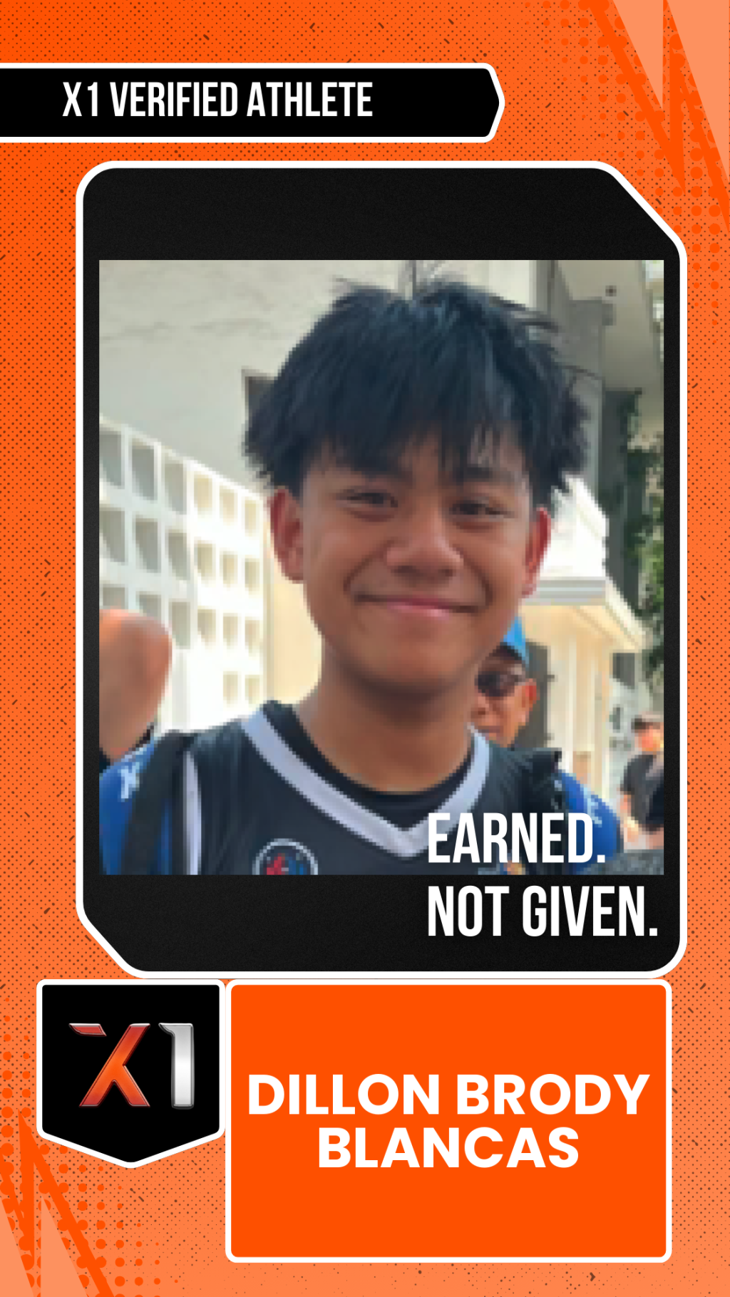 EXACT X1 player card for Dillon Brody Blancas