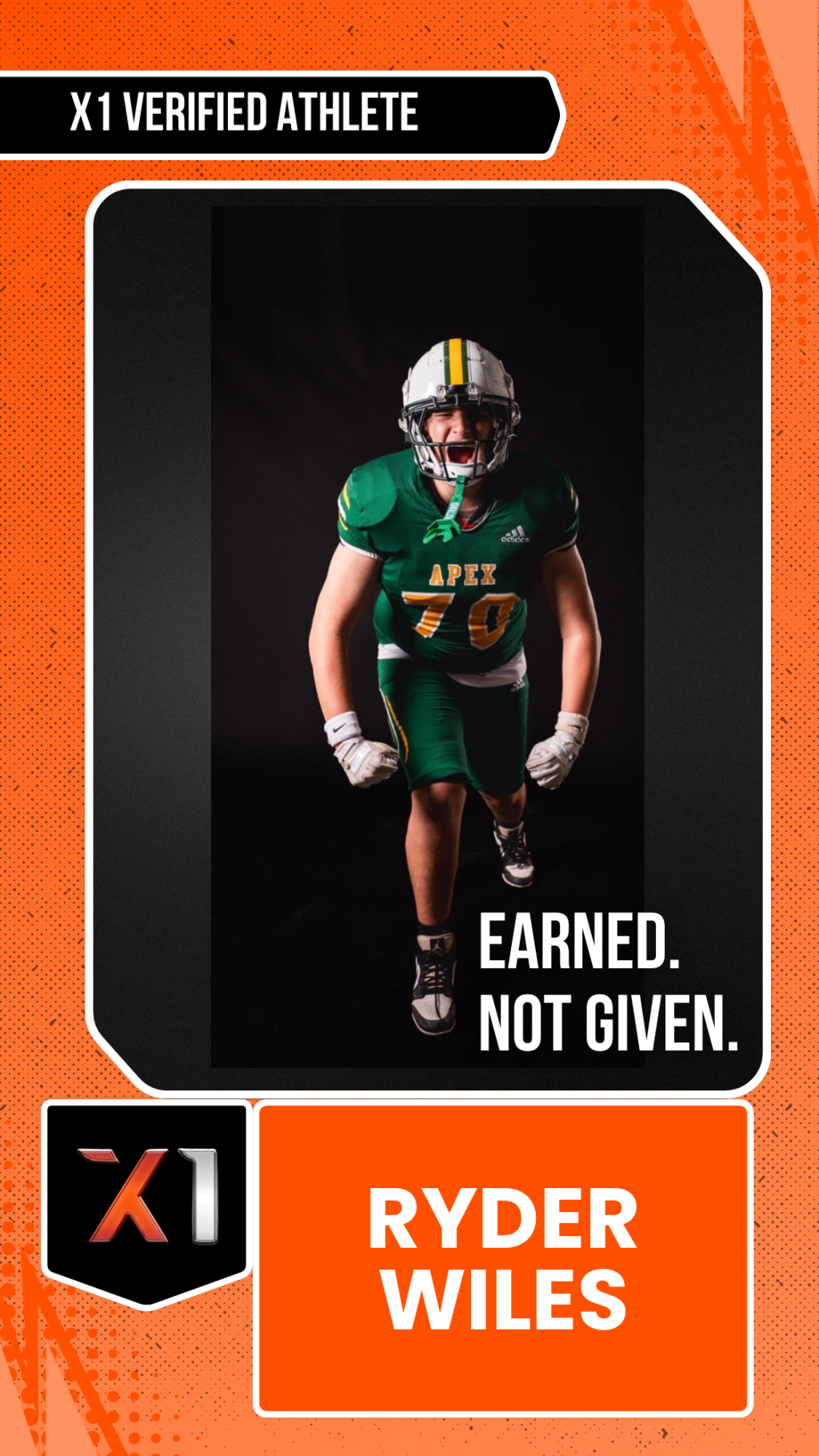 EXACT X1 player card for Ryder Wiles