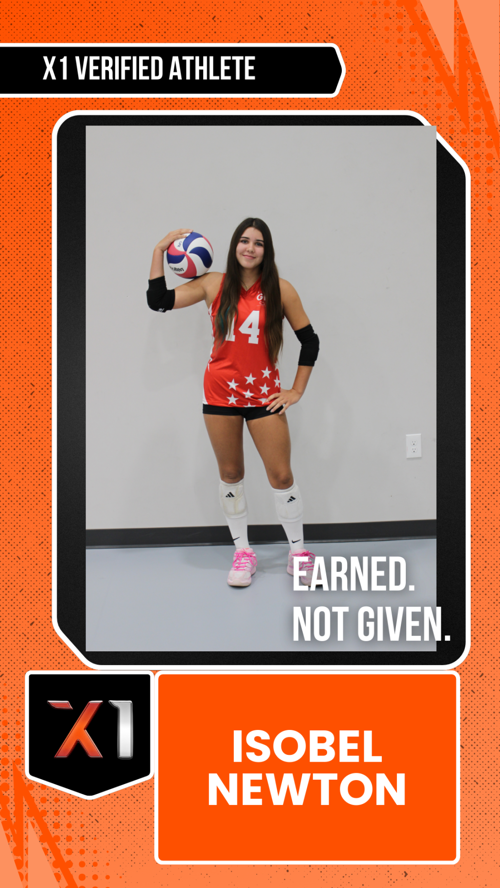 EXACT X1 player card for Isobel Newton