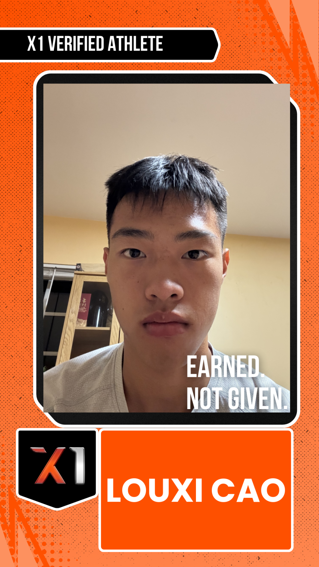 EXACT X1 player card for Louxi Cao