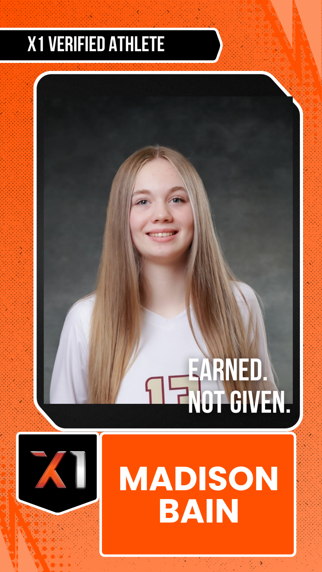 EXACT X1 player card for Madison Bain
