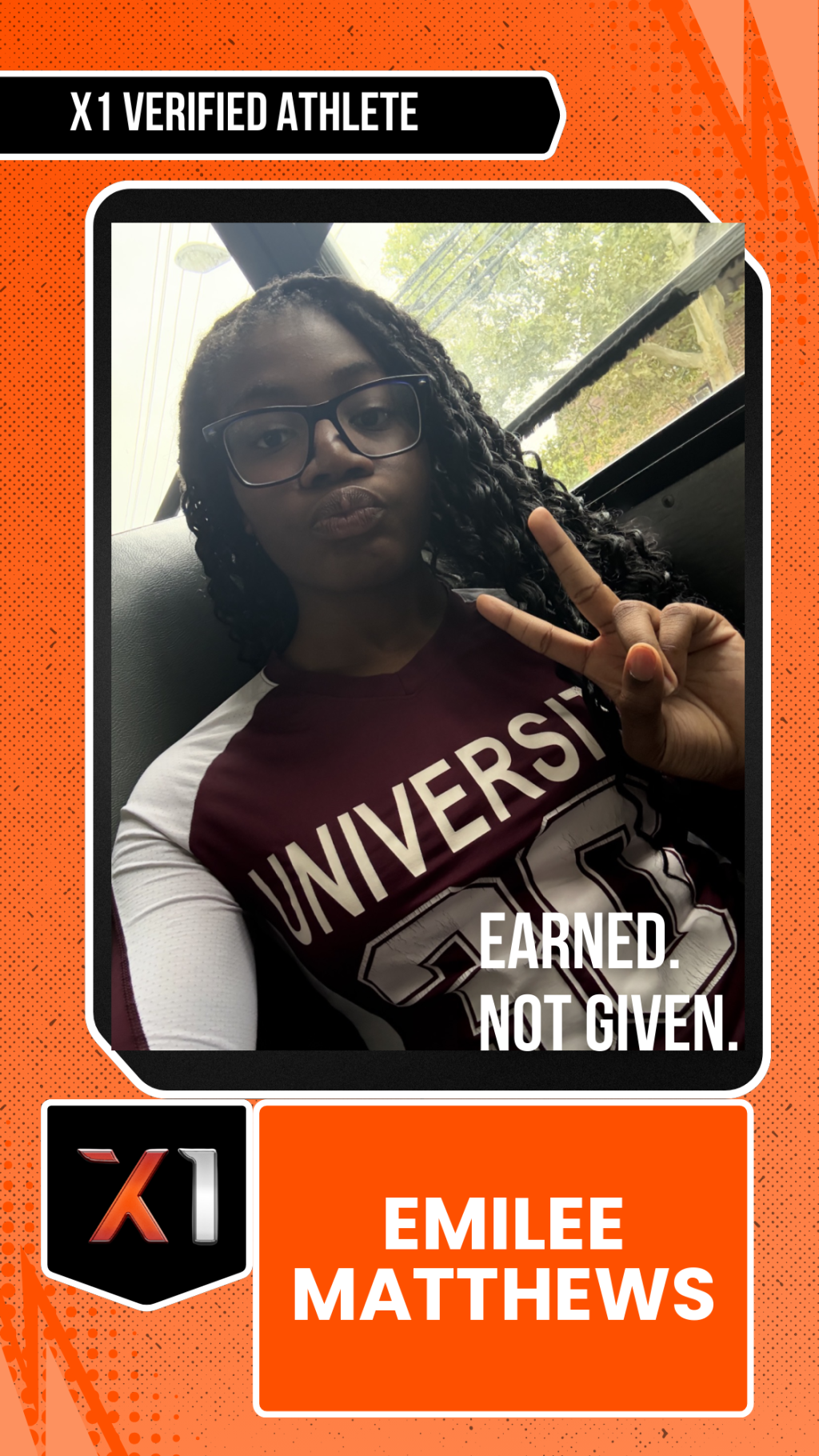 EXACT X1 player card for Emilee Matthews