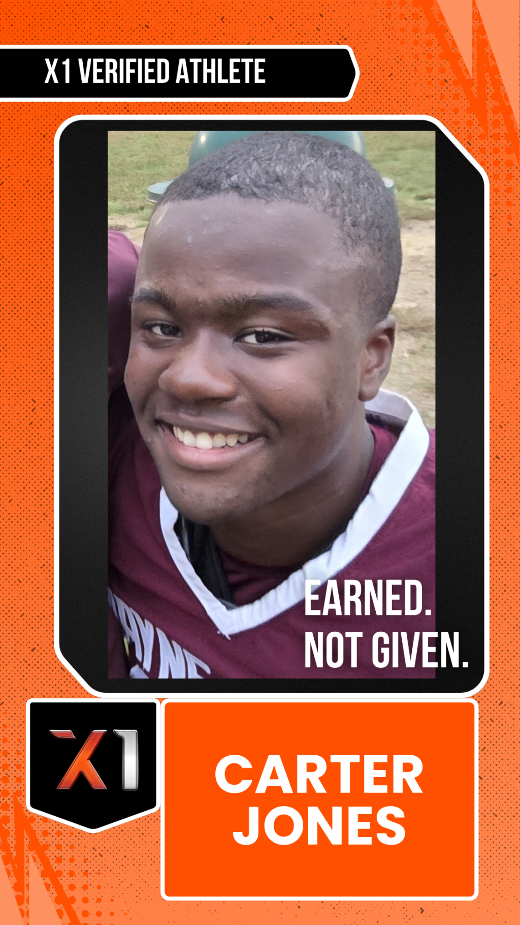 EXACT X1 player card for Carter Jones