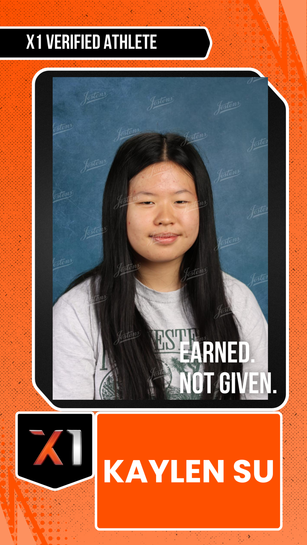EXACT X1 player card for Kaylen Su