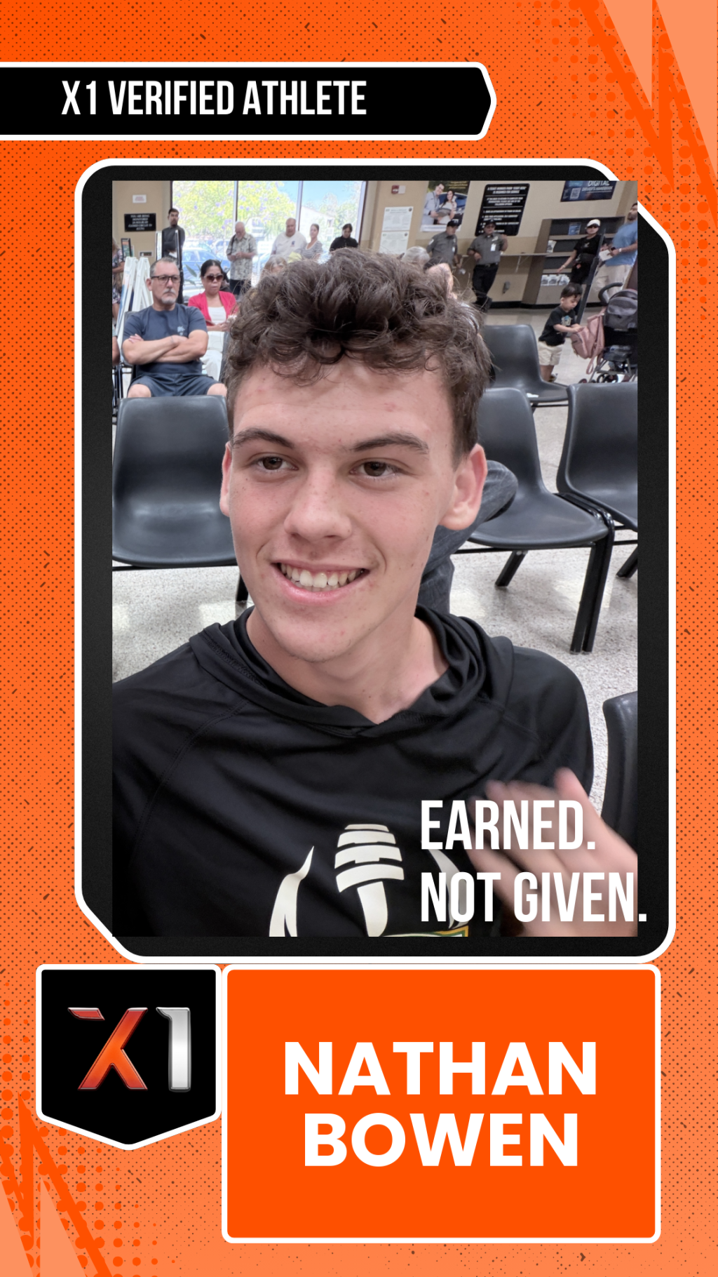 EXACT X1 player card for Nathan Bowen