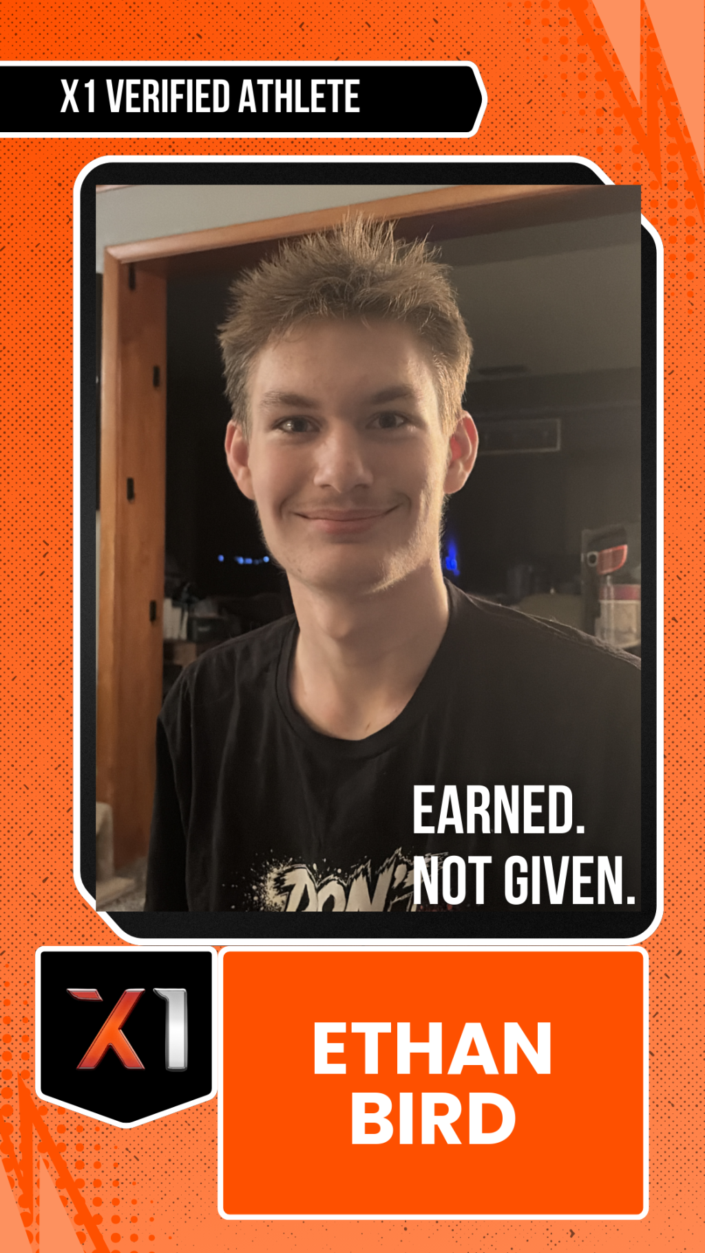 EXACT X1 player card for Ethan Bird