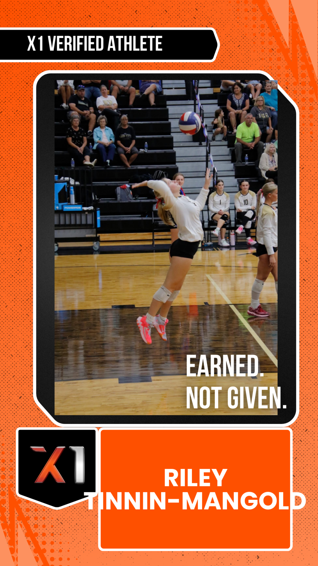 EXACT X1 player card for Riley Tinnin-Mangold