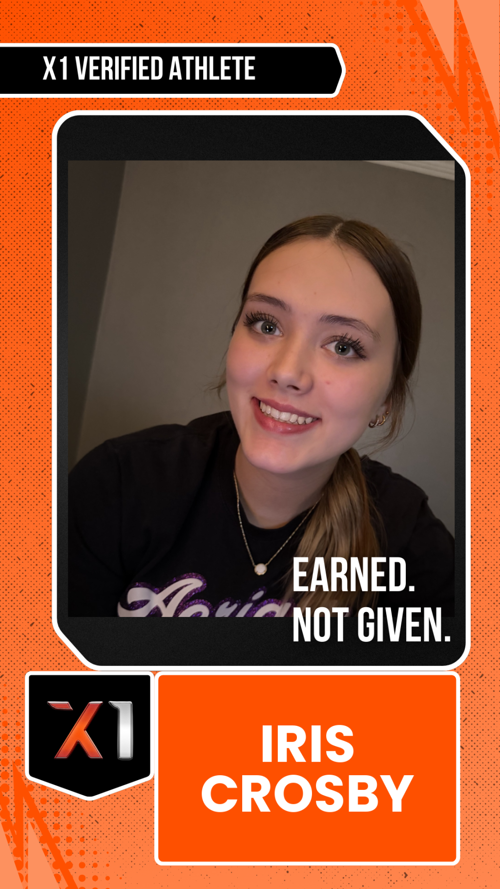 EXACT X1 player card for Iris Crosby