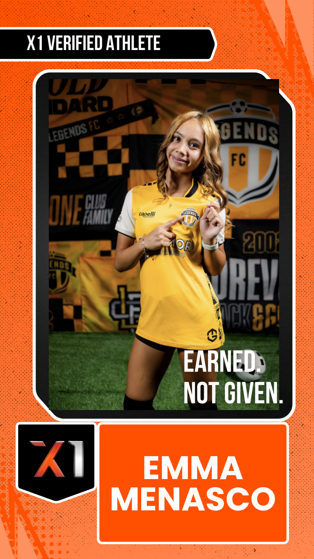 EXACT X1 player card for Emma Menasco