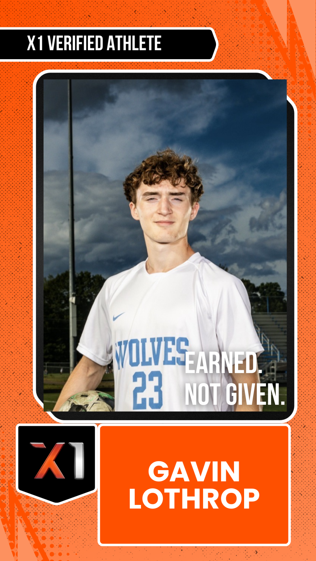 EXACT X1 player card for Gavin Lothrop