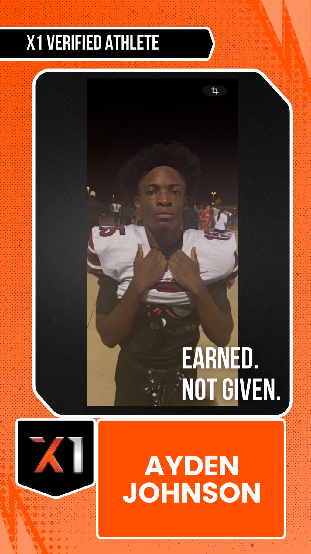 EXACT X1 player card for AYDEN JOHNSON