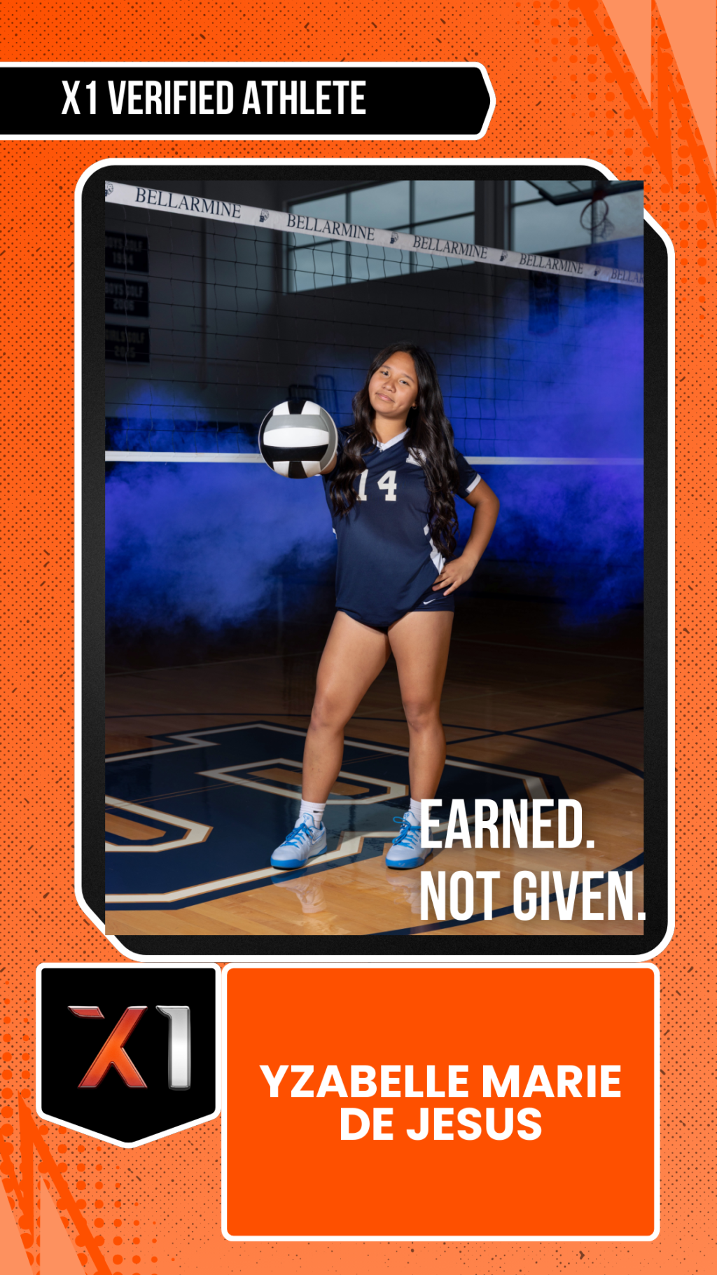 EXACT X1 player card for Yzabelle Marie De Jesus