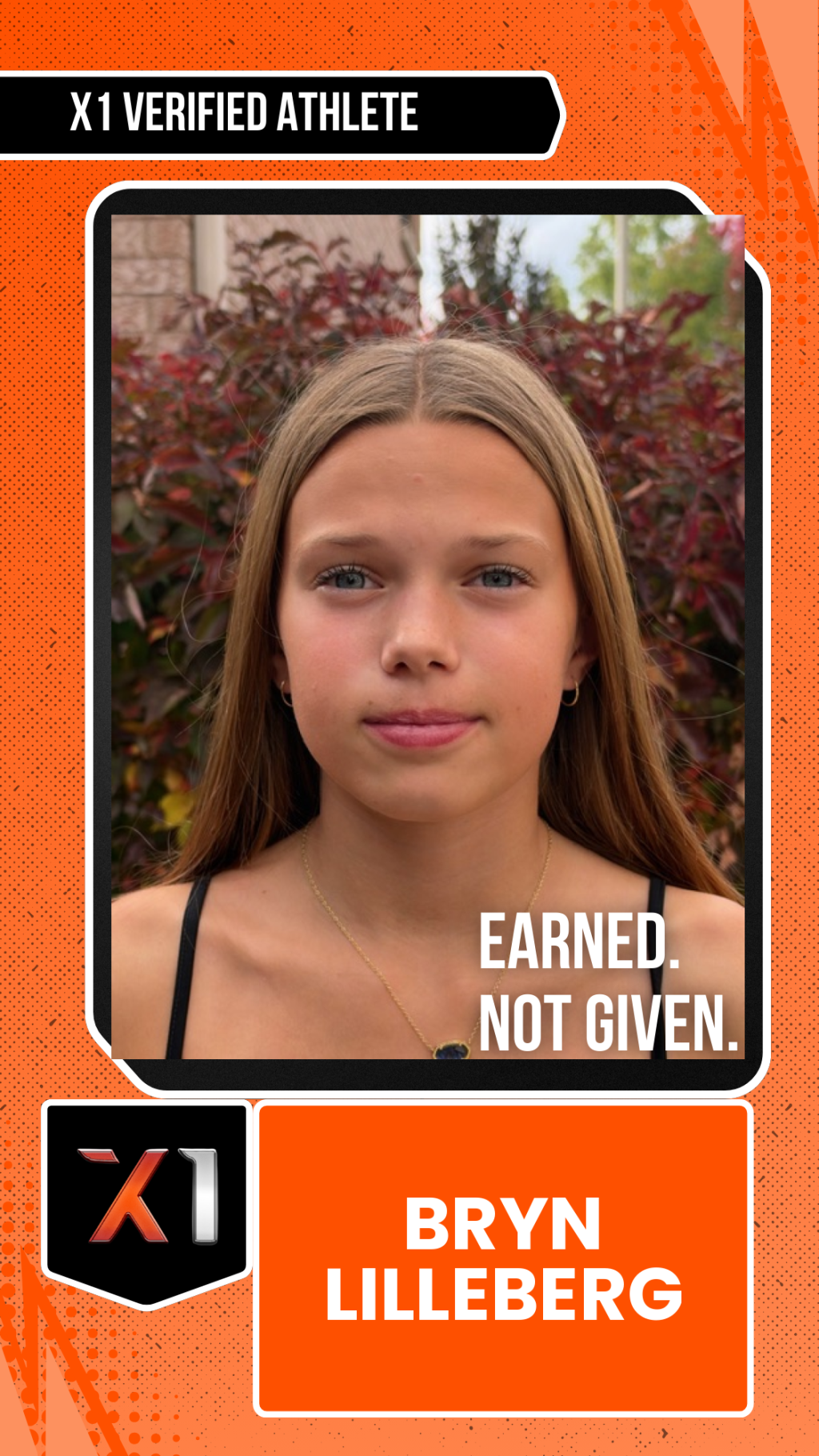EXACT X1 player card for Bryn Lilleberg