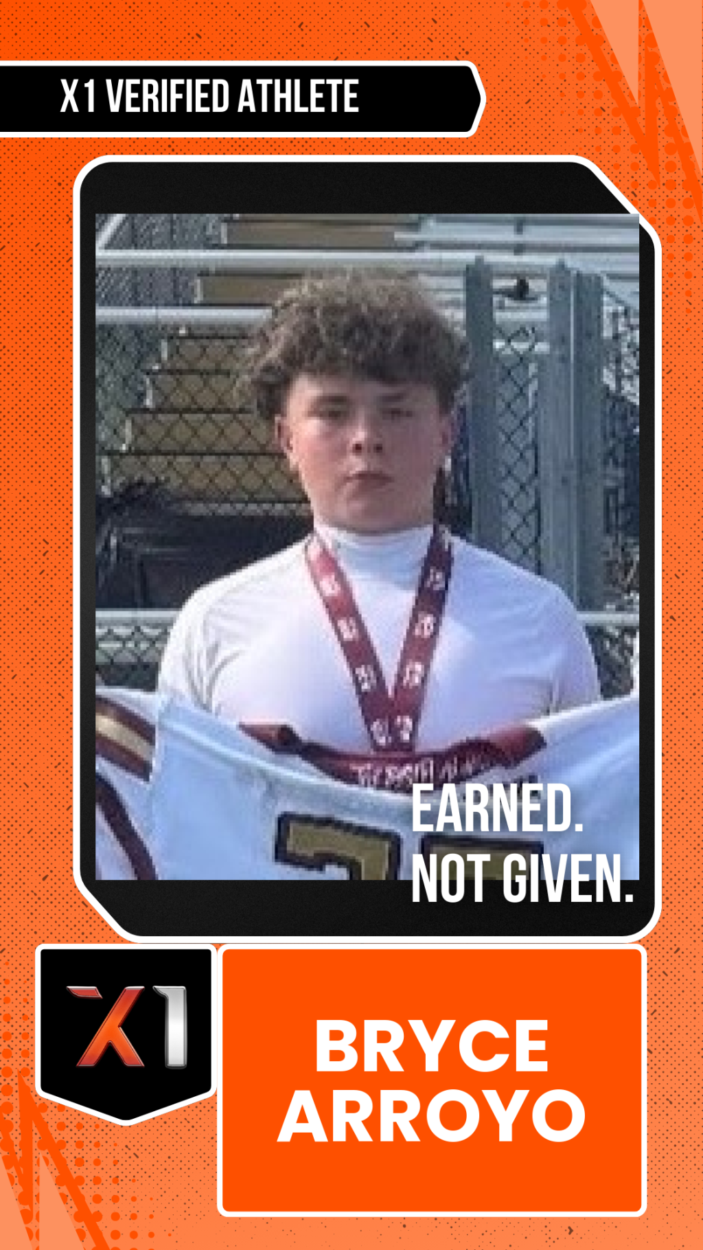 EXACT X1 player card for Bryce Arroyo