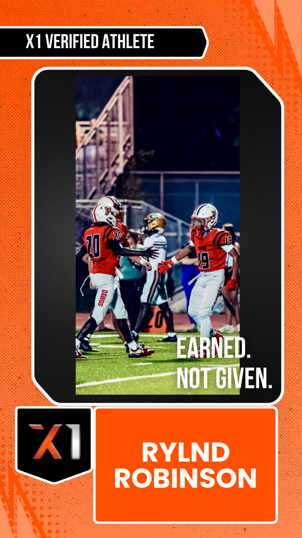 EXACT X1 player card for Ryl/'/nd Robinson