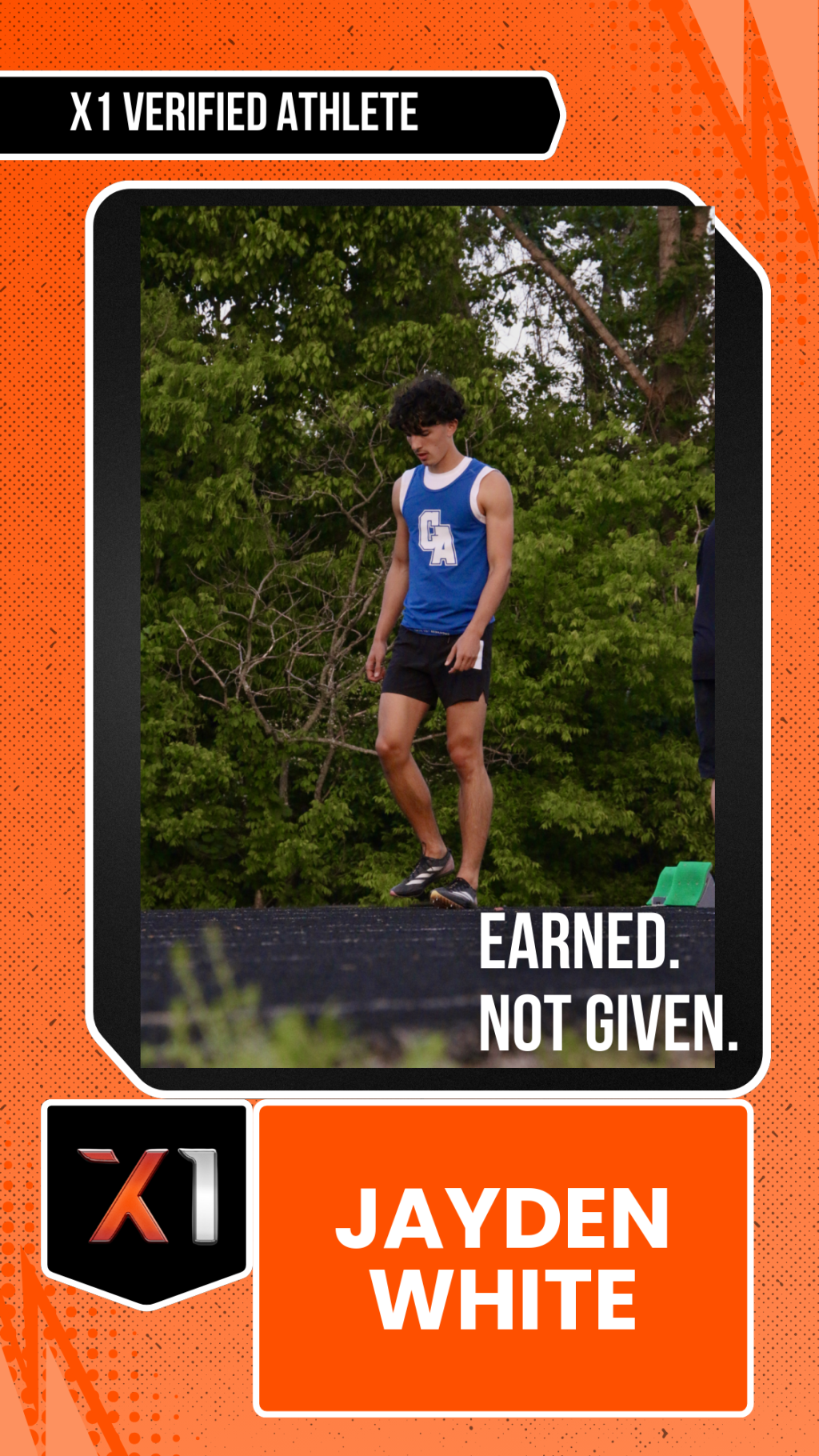 EXACT X1 player card for Jayden White