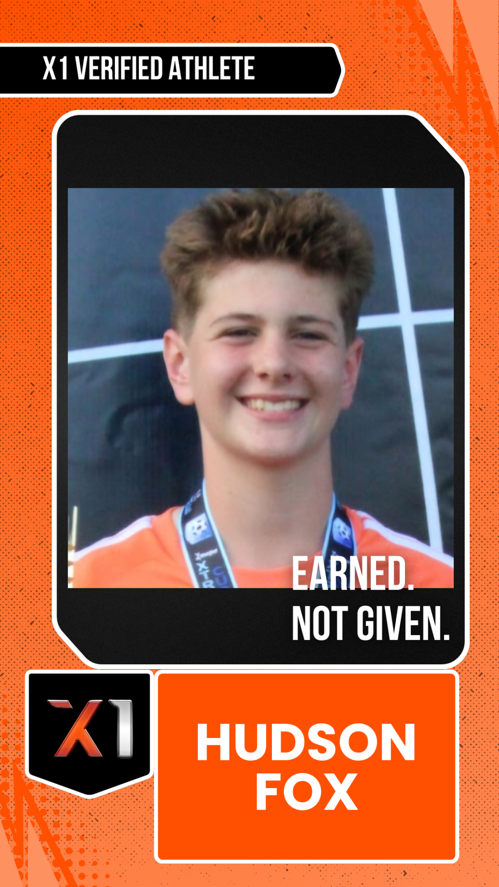 EXACT X1 player card for Hudson Fox