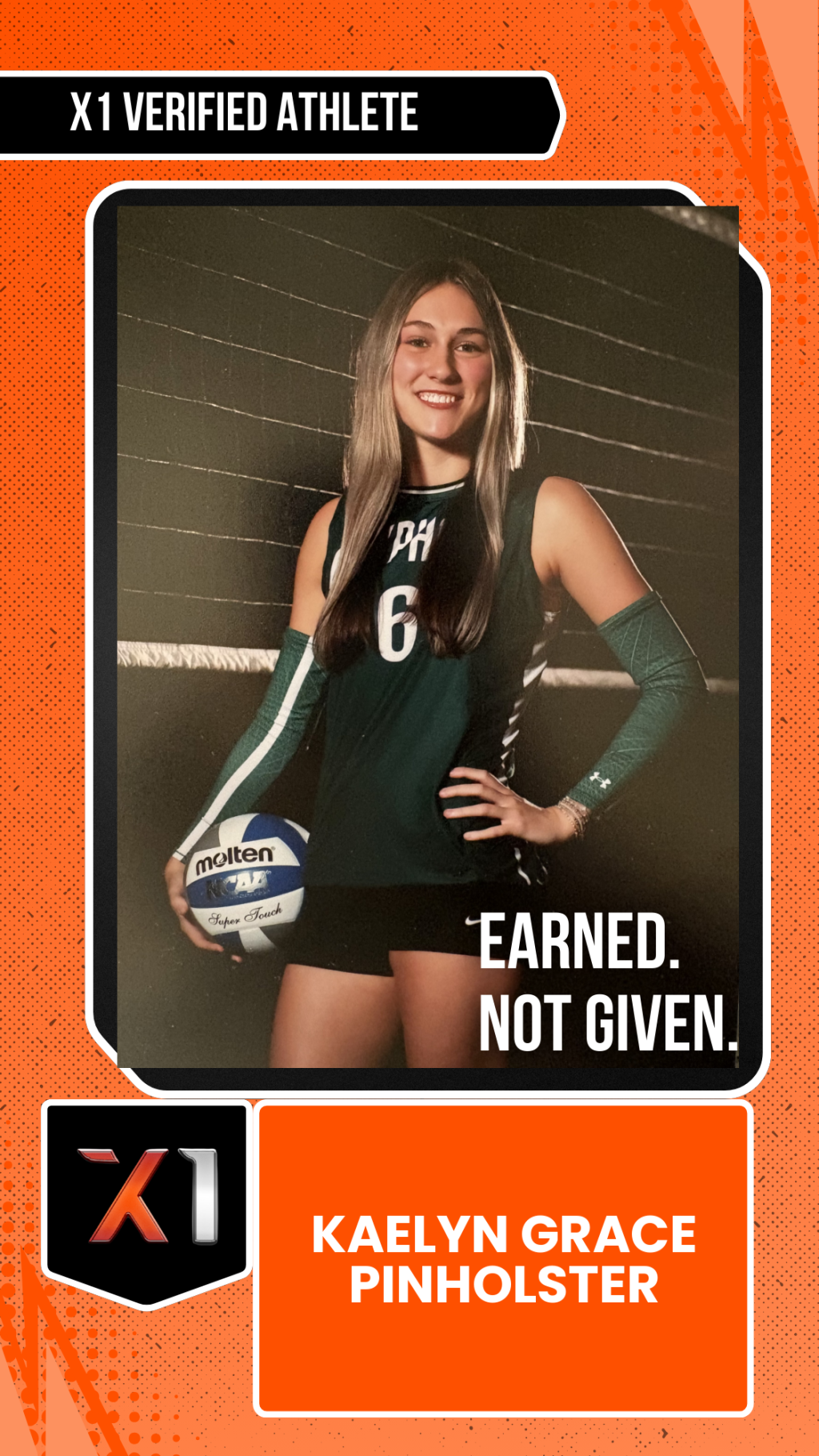 EXACT X1 player card for Kaelyn Grace Pinholster