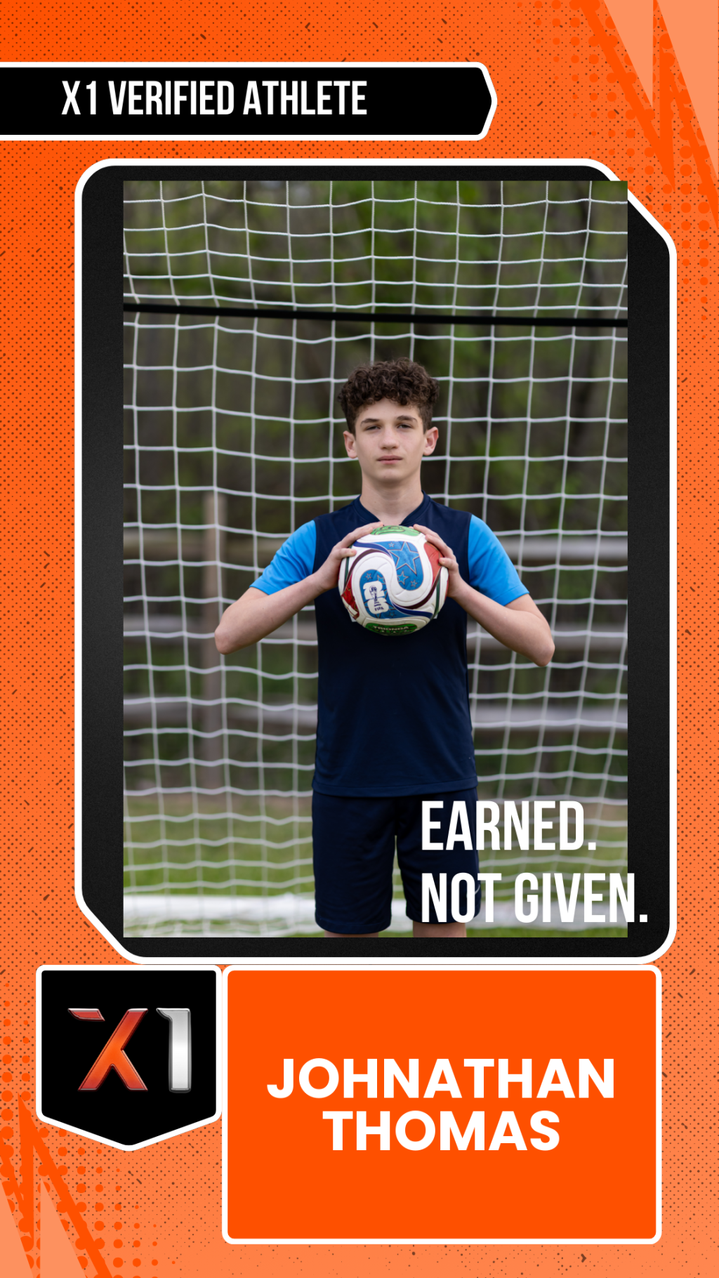 EXACT X1 player card for Johnathan Thomas