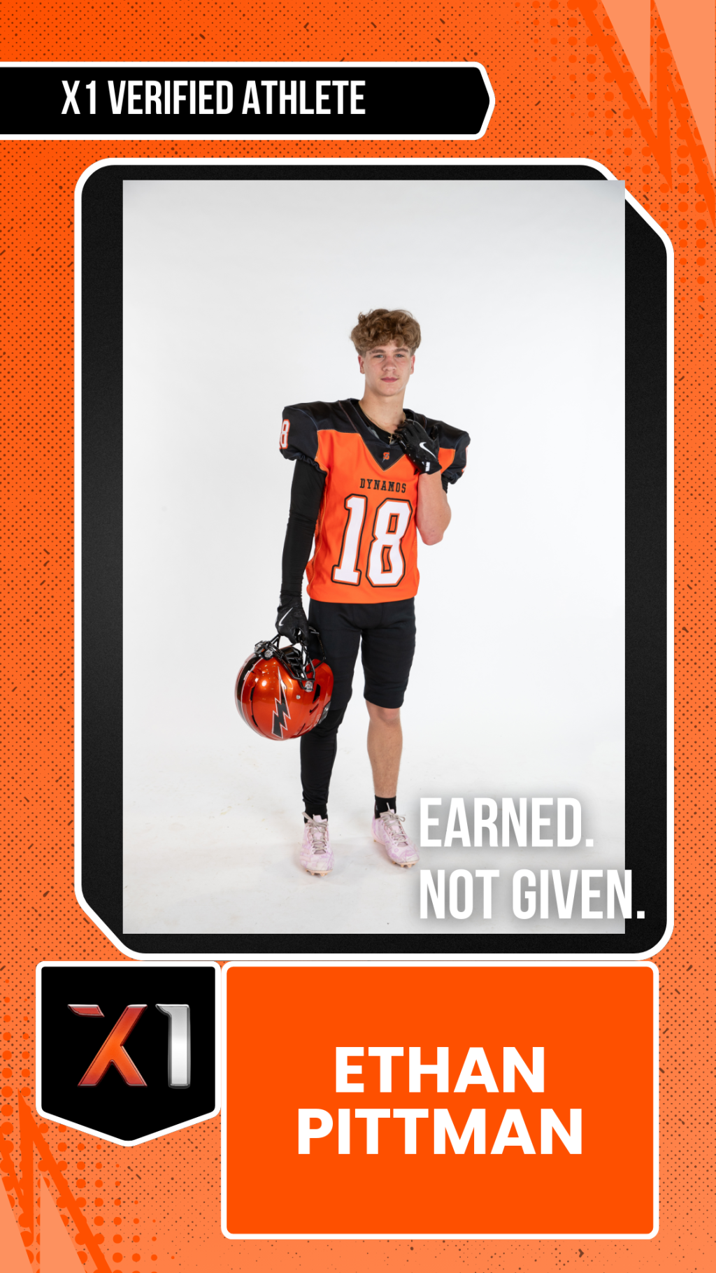 EXACT X1 player card for Ethan Pittman