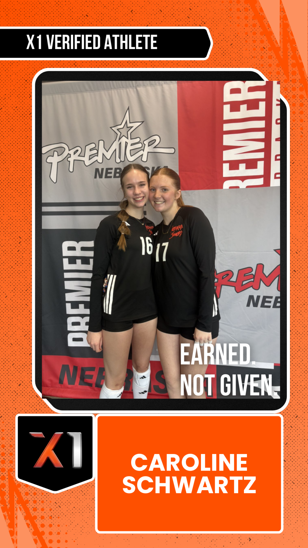 EXACT X1 player card for Caroline Schwartz