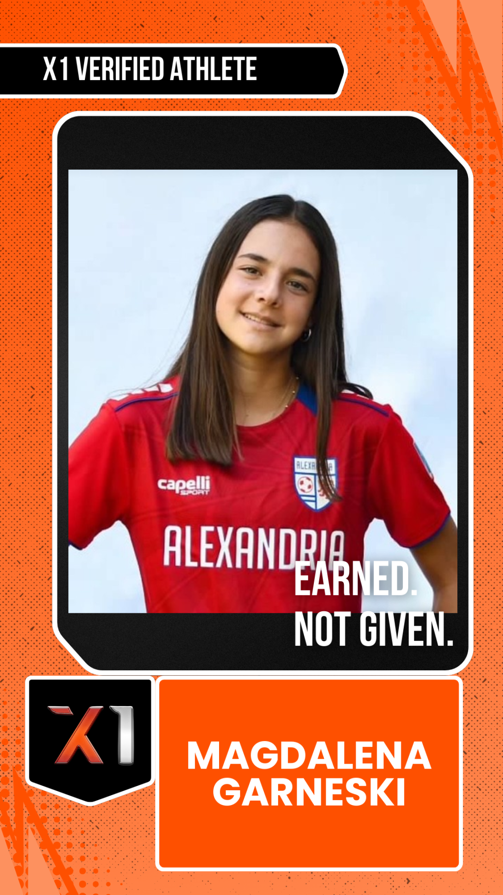 EXACT X1 player card for Magdalena Garneski